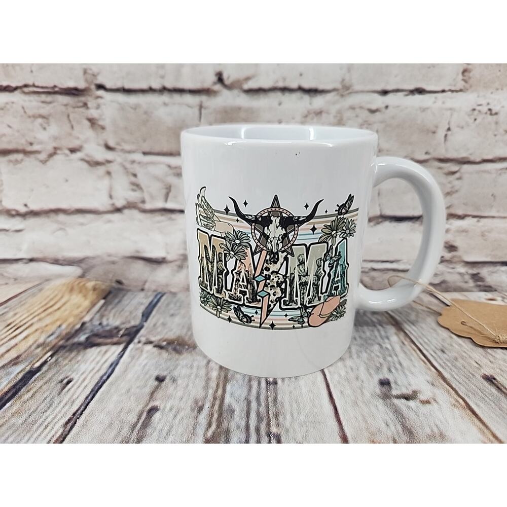 NEW Mama Western Coffee Mug 8 Oz Printed White Mug